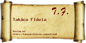 Takács Flávia névjegykártya